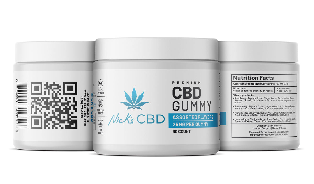Nick’s CBD - CBD Gummies (Isolate) - 750 mg - Nick’s CBD